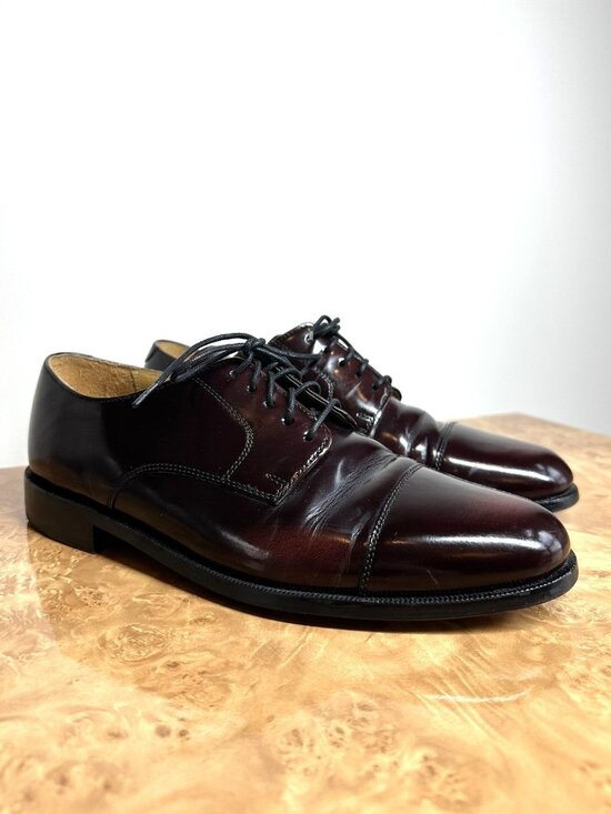 Cole Haan Burgundy Leather Oxford Cap Toe Dress Shoes Men\'s 9.5 D main image 6